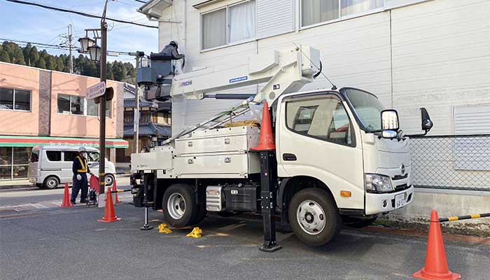 光回線の工事の様子