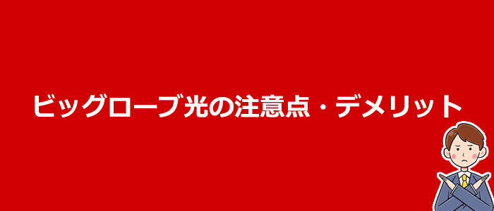 申し込む前に知っておきたいビッグローブ光の注意点