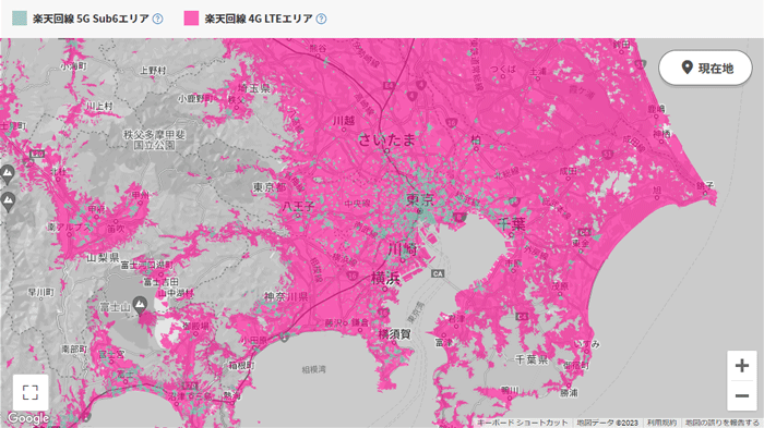 Rakuten Turboの対応エリア