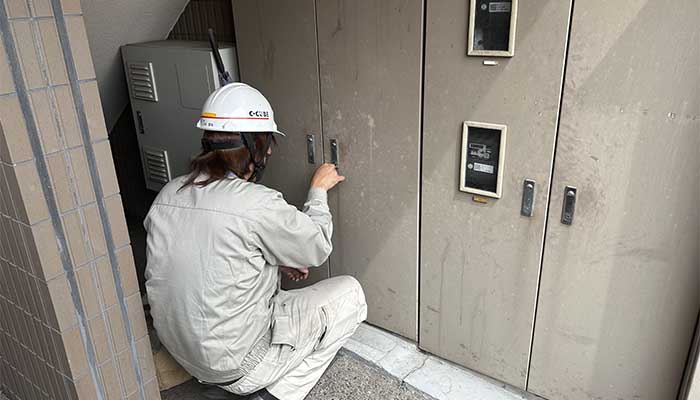 マンション（MDF盤）の光回線工事の写真